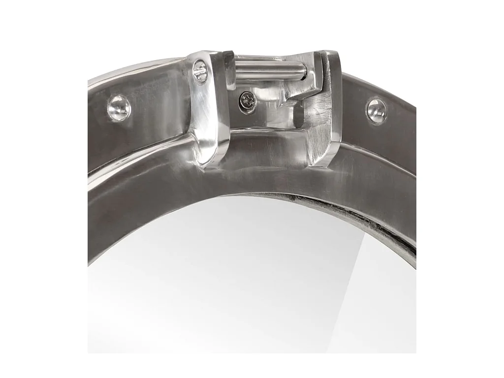 Specchio da parete a forma di oblò Ø30 cm alluminio e vetro