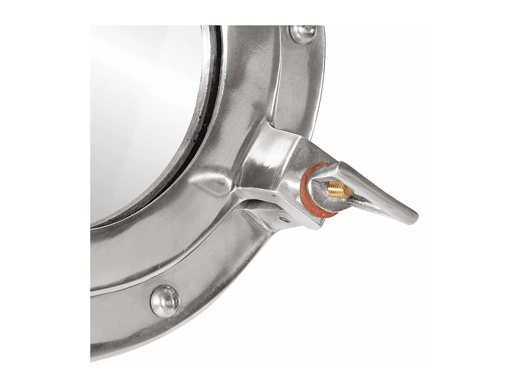 Specchio da parete a forma di oblò Ø30 cm alluminio e vetro