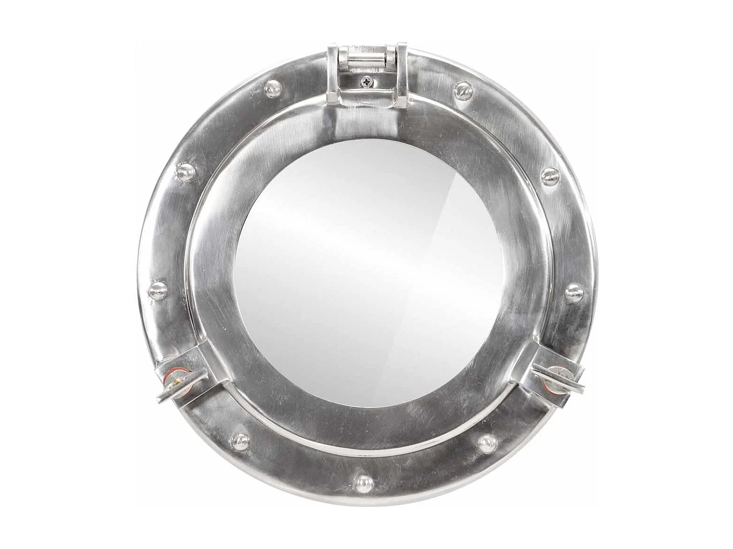 Miroir en forme de hublot mural Ø30 cm aluminium et verre