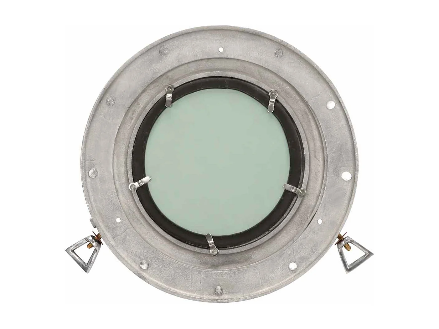 Miroir en forme de hublot mural Ø30 cm aluminium et verre