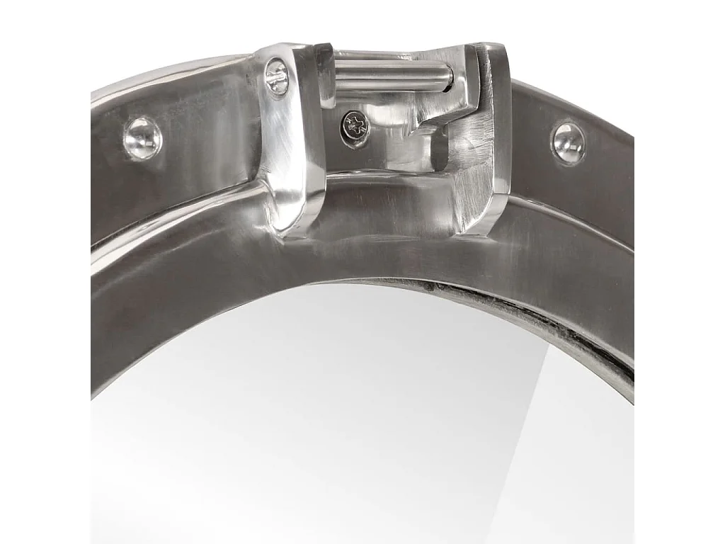 Miroir en forme de hublot mural Ø30 cm aluminium et verre