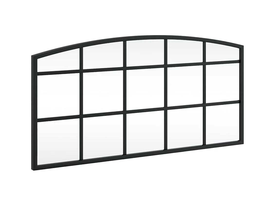 Specchio da parete nero 60x30 cm arco in ferro