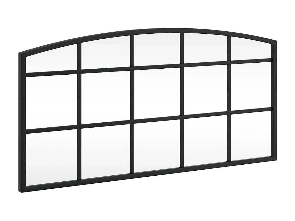Zwarte wandspiegel 60x30 cm ijzeren boog