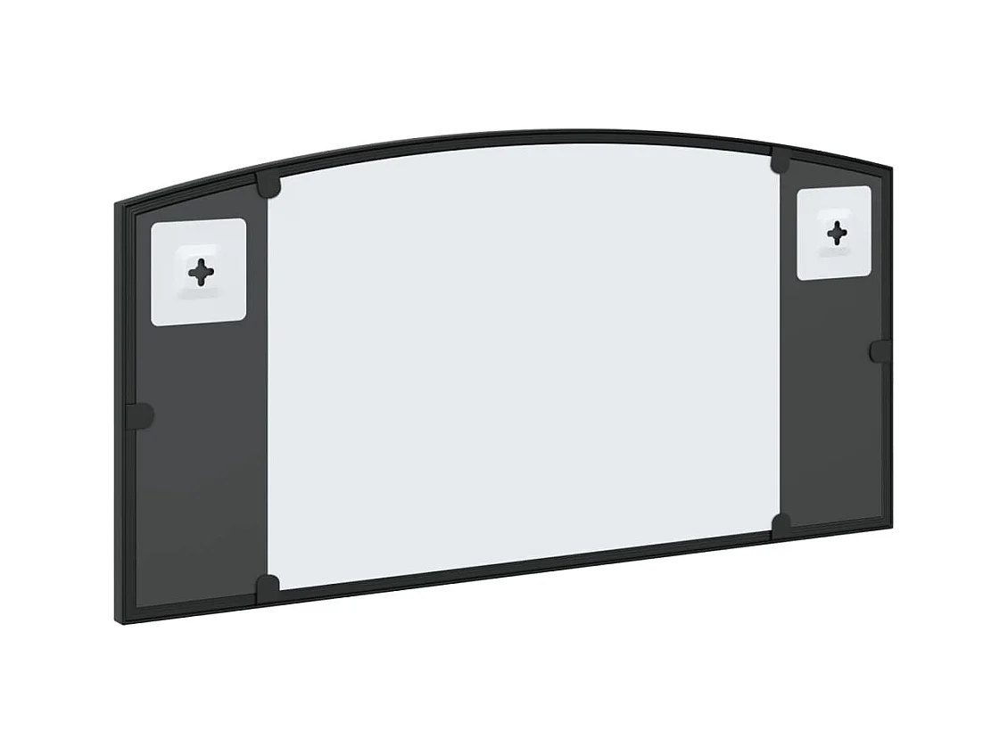 Zwarte wandspiegel 60x30 cm ijzeren boog
