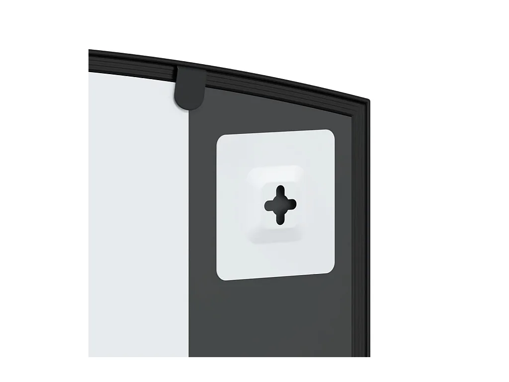 Zwarte wandspiegel 60x30 cm ijzeren boog