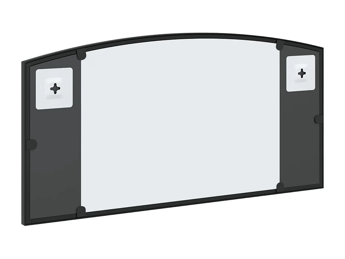 Espejo de pared negro 60x30 cm arco de hierro