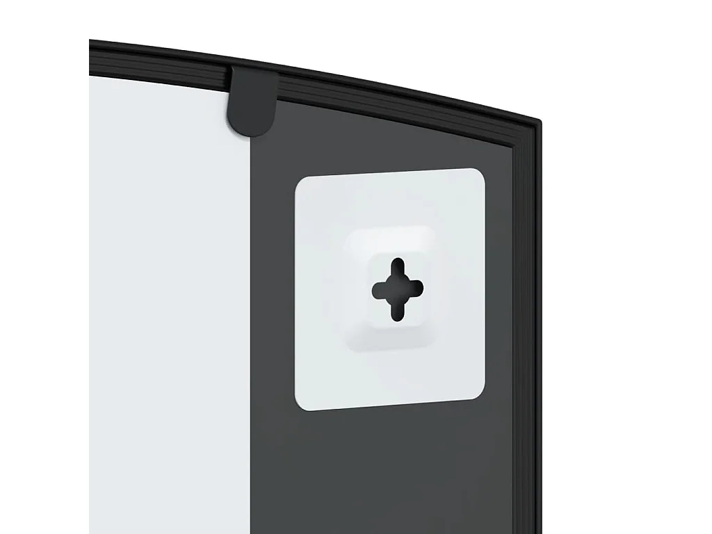 Espejo de pared negro 60x30 cm arco de hierro