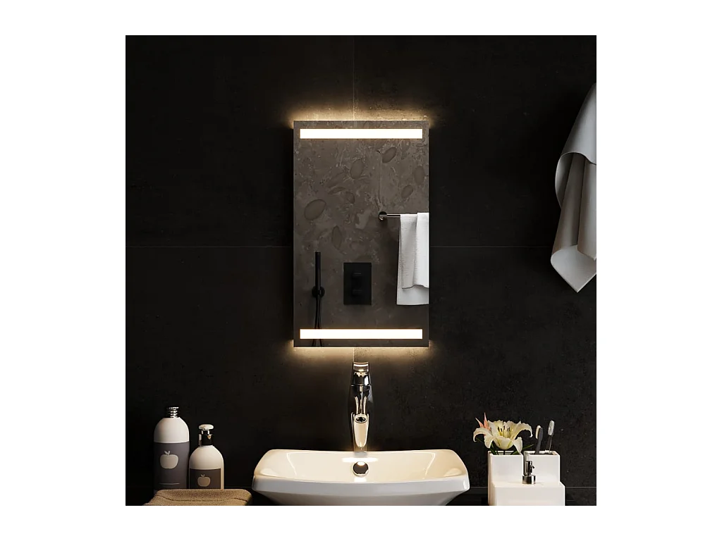 Miroir de salle de bain à LED 30x50 cm