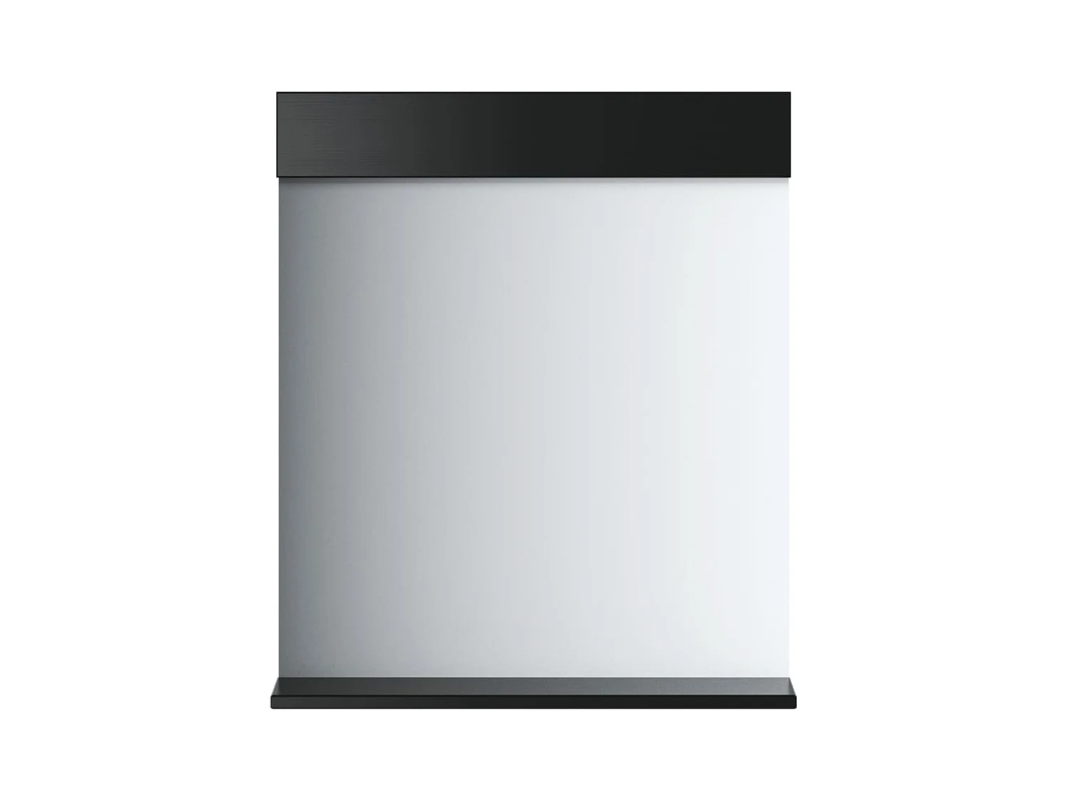 BERG badkamerspiegel met plankje zwart massief hout