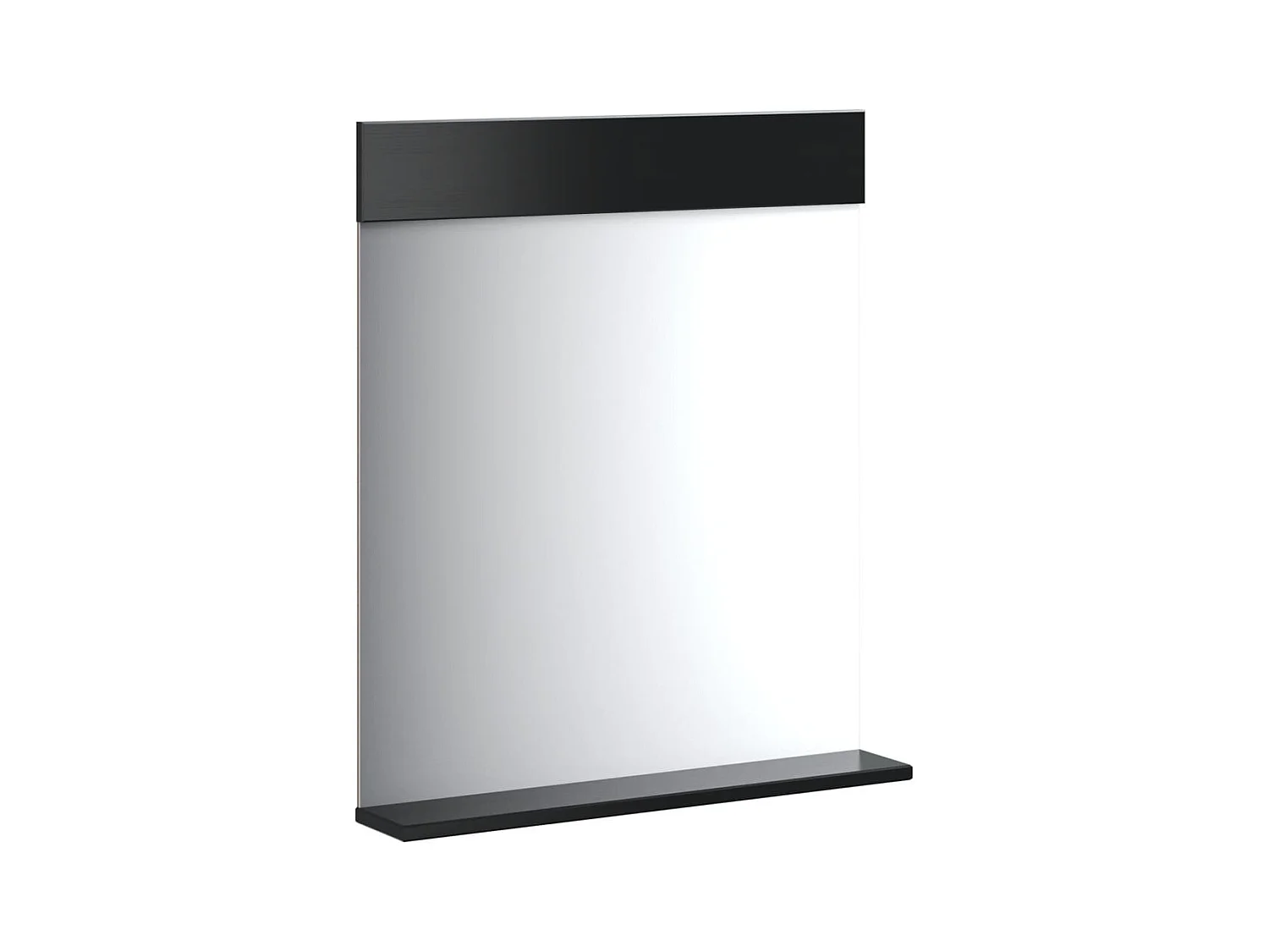 BERG badkamerspiegel met plankje zwart massief hout