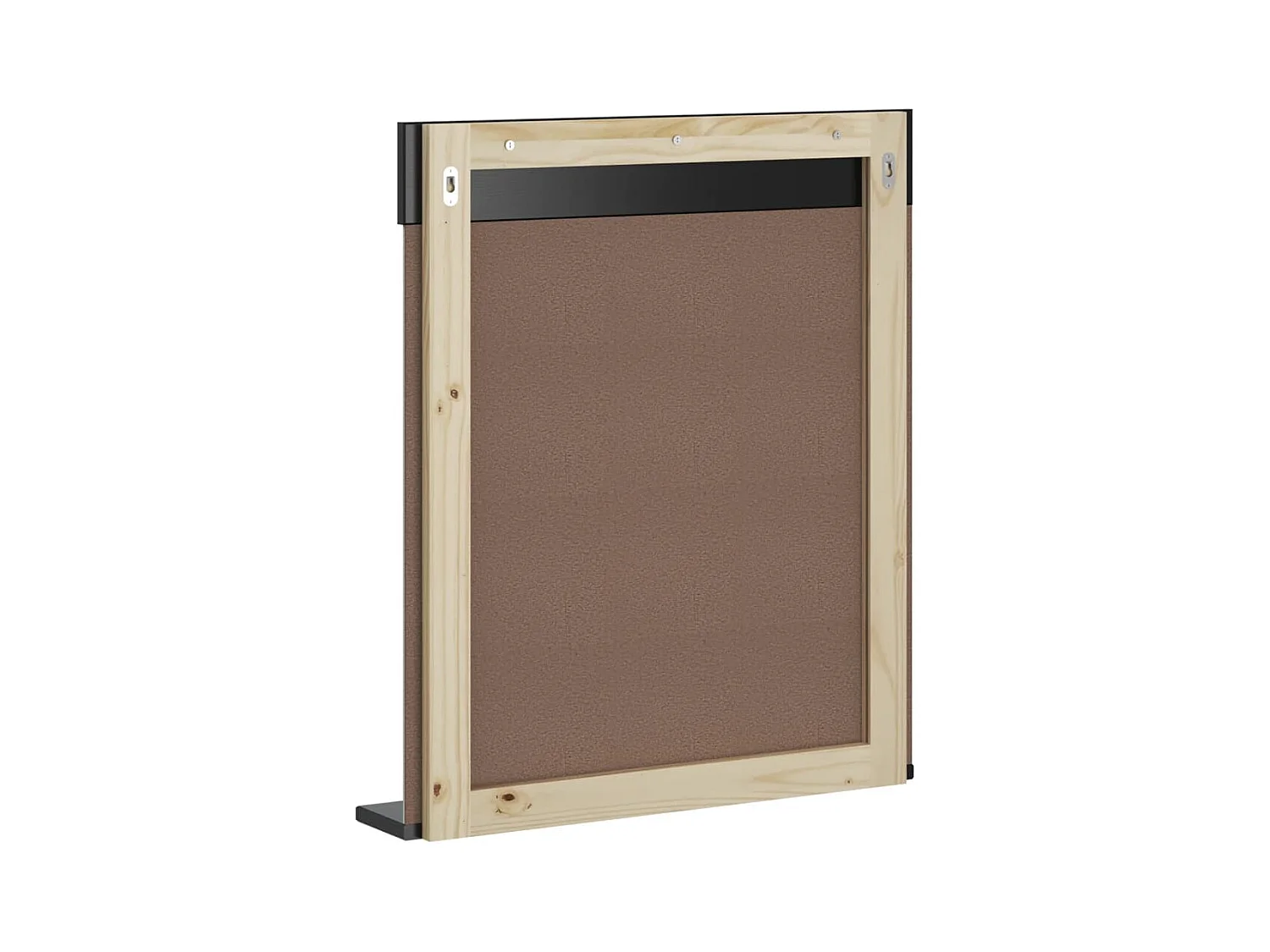 BERG badkamerspiegel met plankje zwart massief hout