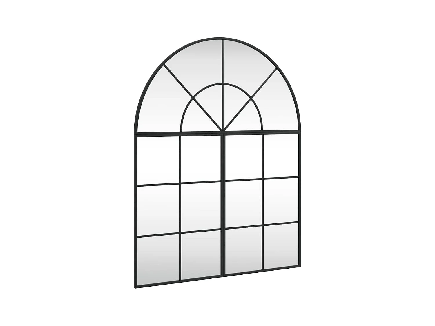 Espejo de pared negro 80x100 cm arco de hierro