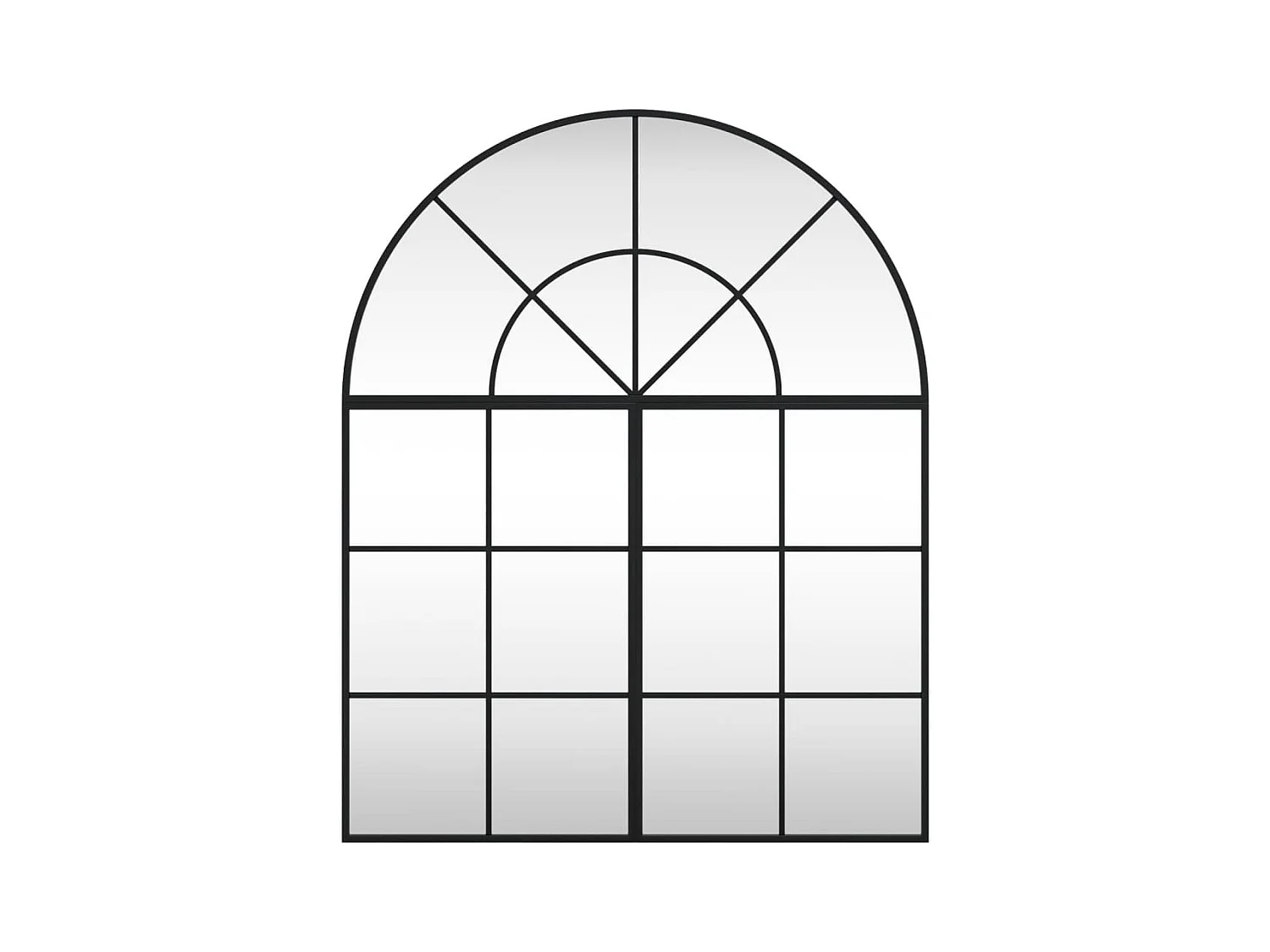 Espejo de pared negro 80x100 cm arco de hierro