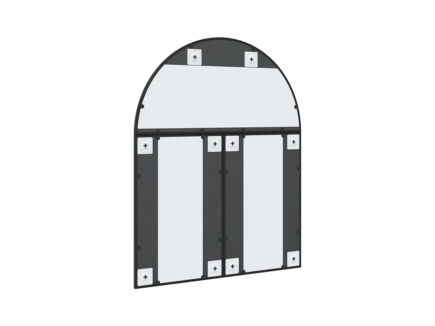 Espejo de pared negro 80x100 cm arco de hierro