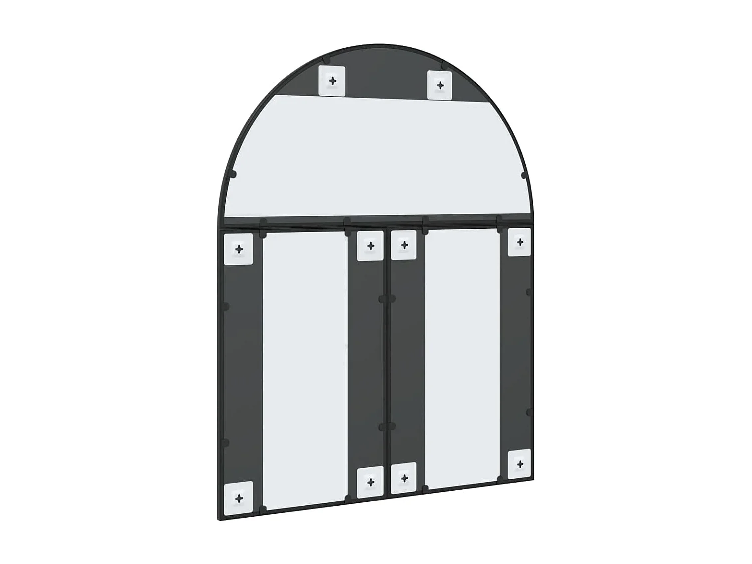 Zwarte wandspiegel 80x100 cm ijzeren boog