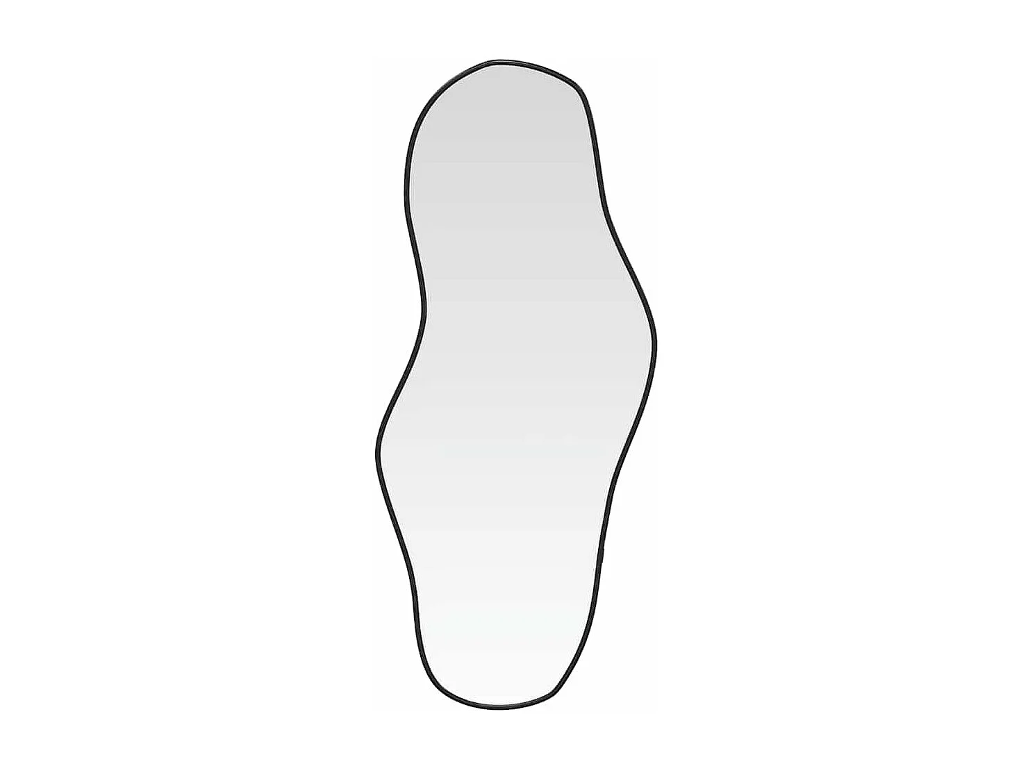 Zwarte wandspiegel 70x30 cm