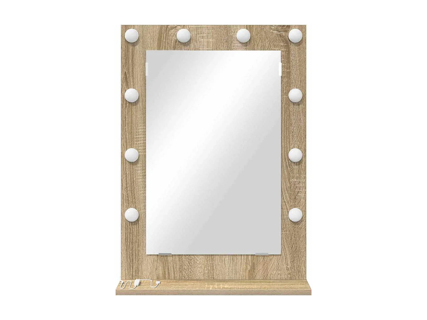 Miroir de vanité avec miroir Chêne Sonoma 70 x 50 x 18 cm