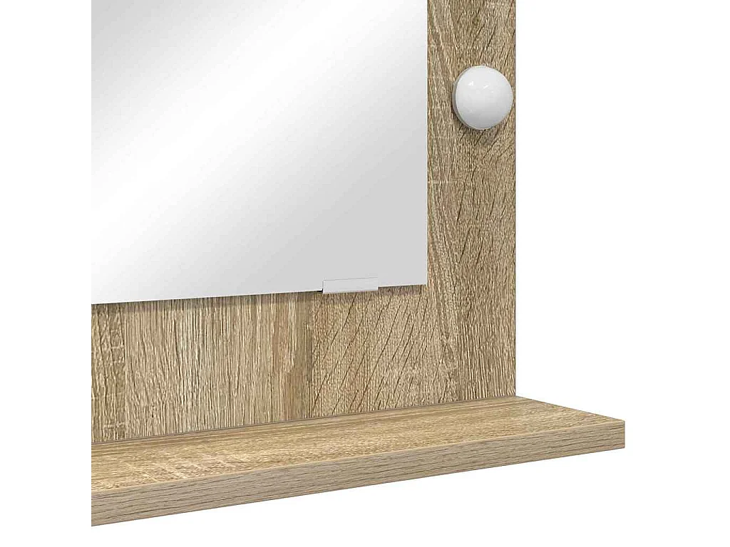 Miroir de vanité avec miroir Chêne Sonoma 70 x 50 x 18 cm