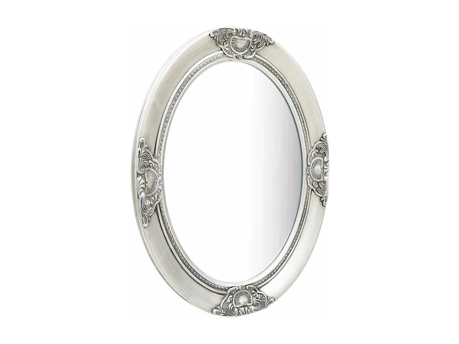 Specchio da parete in stile barocco 50x70 cm Argento