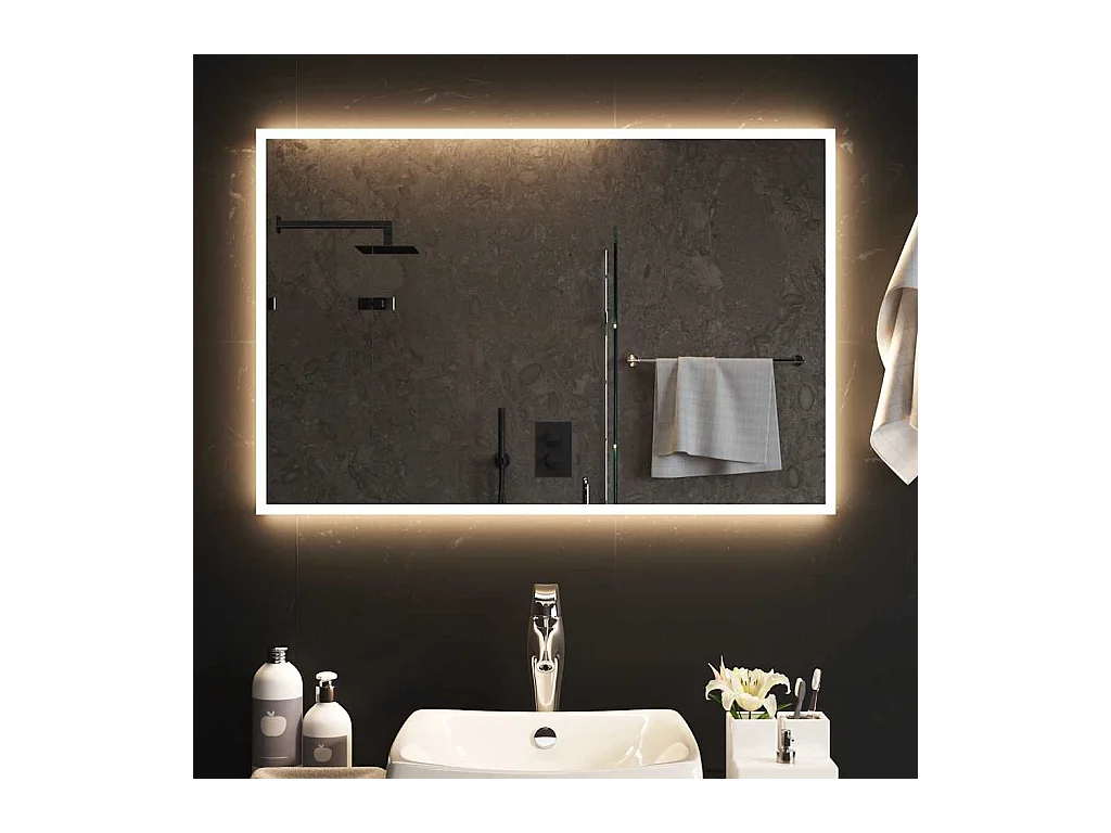 Miroir de salle de bain à LED 90x60 cm