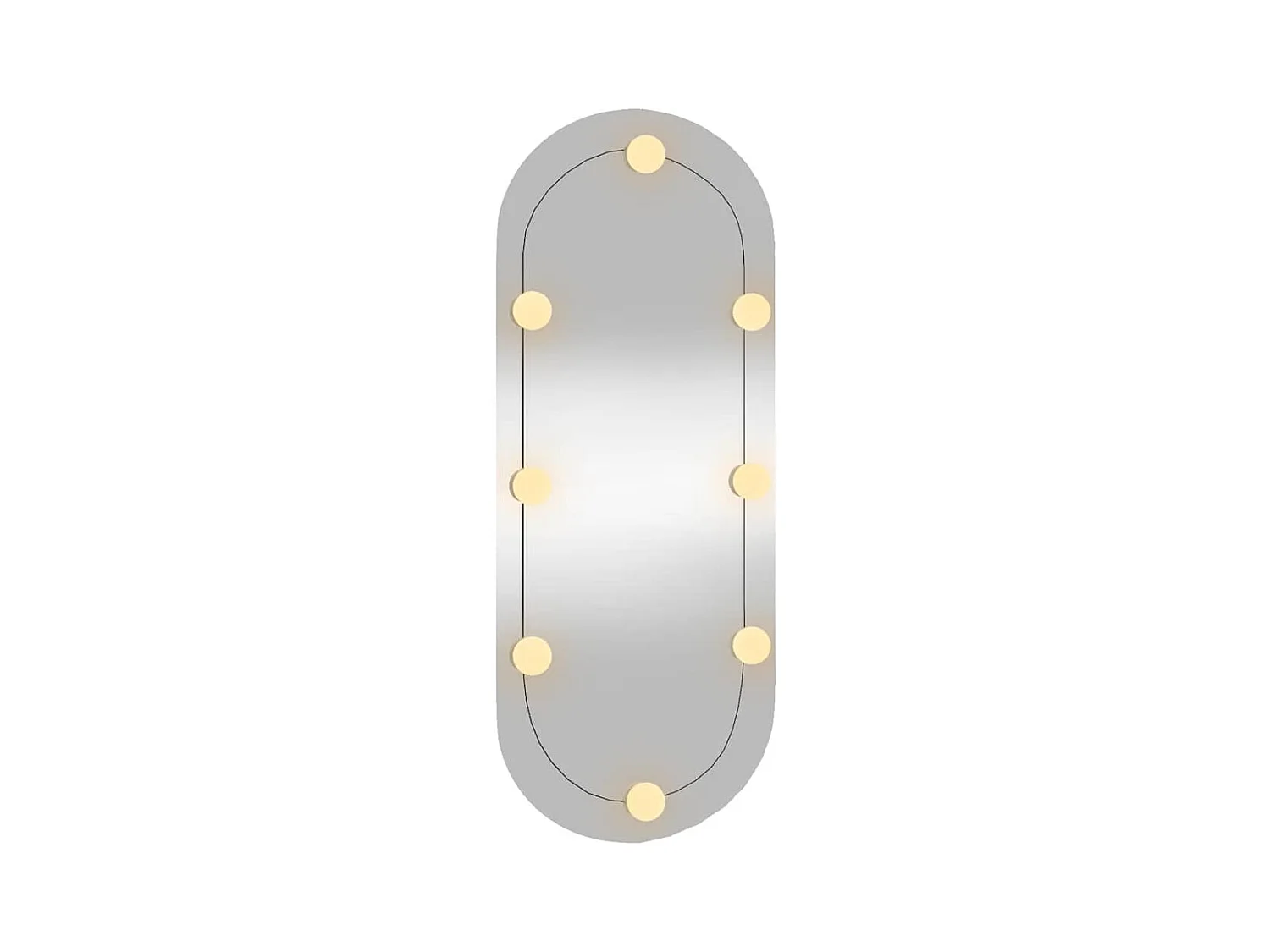 Wandspiegel met LED-verlichting 30x70 cm ovaal glas