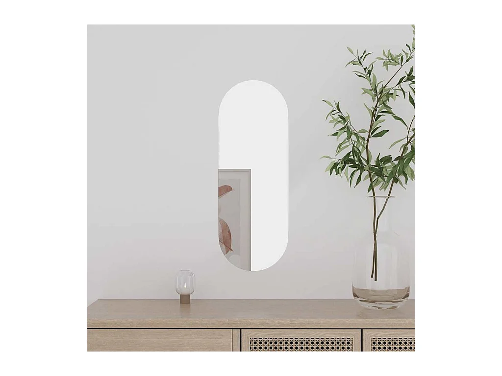 Wandspiegel 15x40 cm Ovaal glas