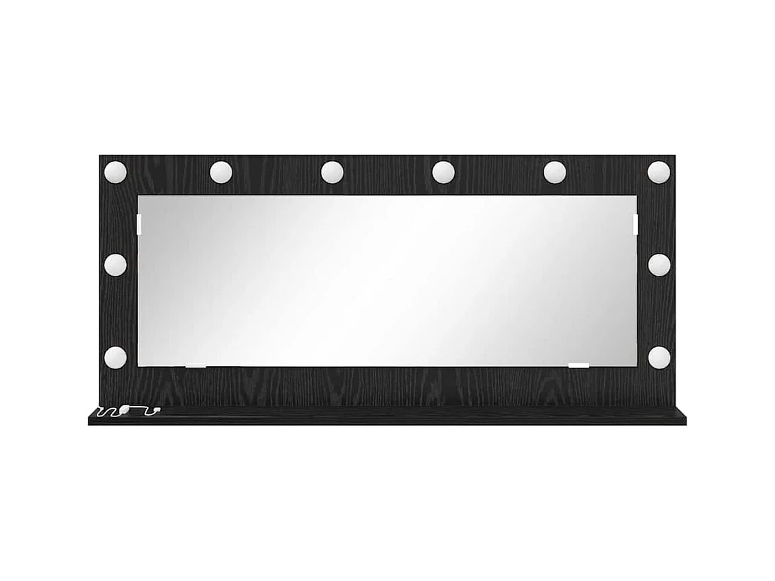 Kaptafelspiegel met spiegel Zwarte eik 100 x 45 x 18 cm
