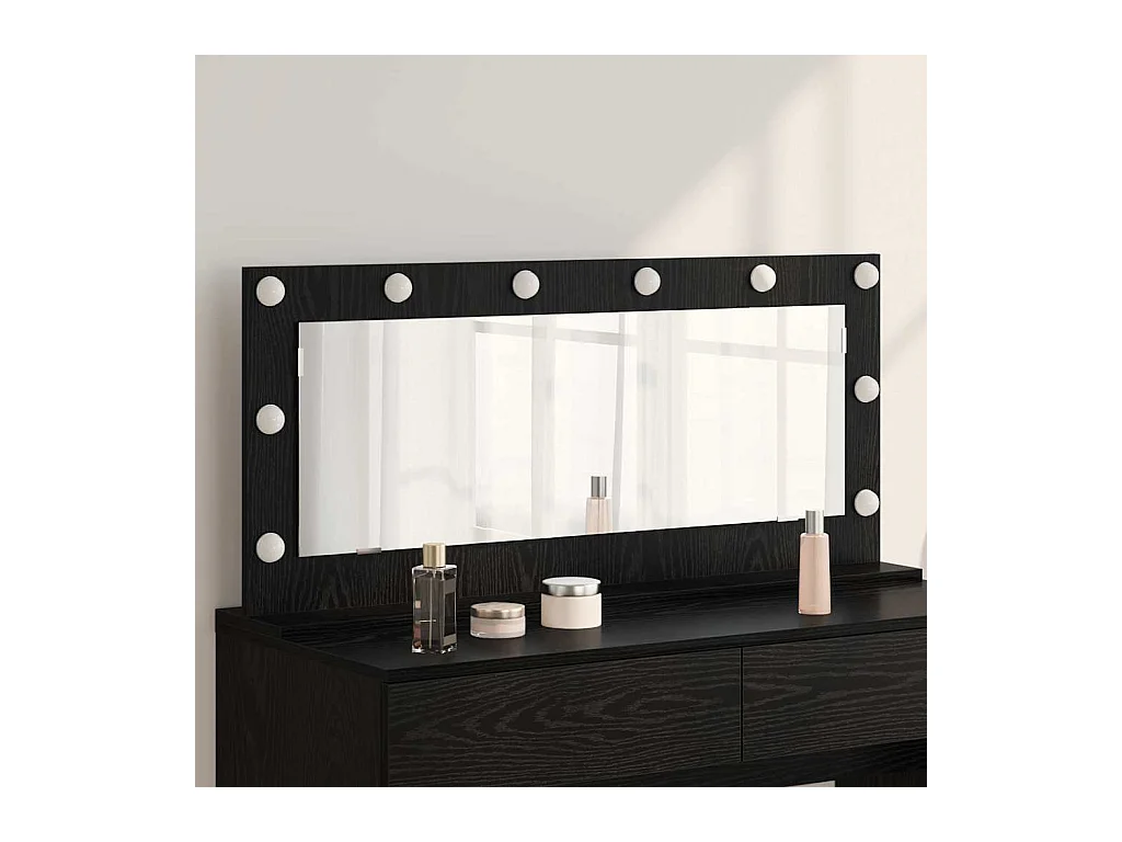 Miroir de vanité avec miroir Chêne noir 100 x 45 x 18 cm