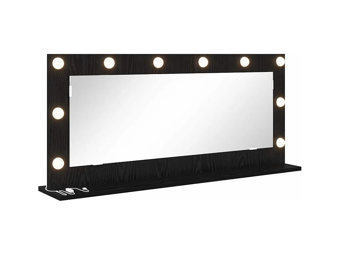 Kaptafelspiegel met spiegel Zwarte eik 100 x 45 x 18 cm