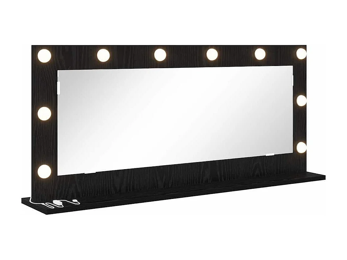 Miroir de vanité avec miroir Chêne noir 100 x 45 x 18 cm