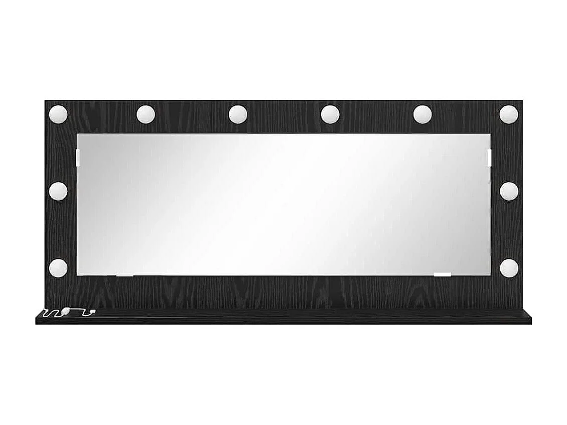 Miroir de vanité avec miroir Chêne noir 100 x 45 x 18 cm