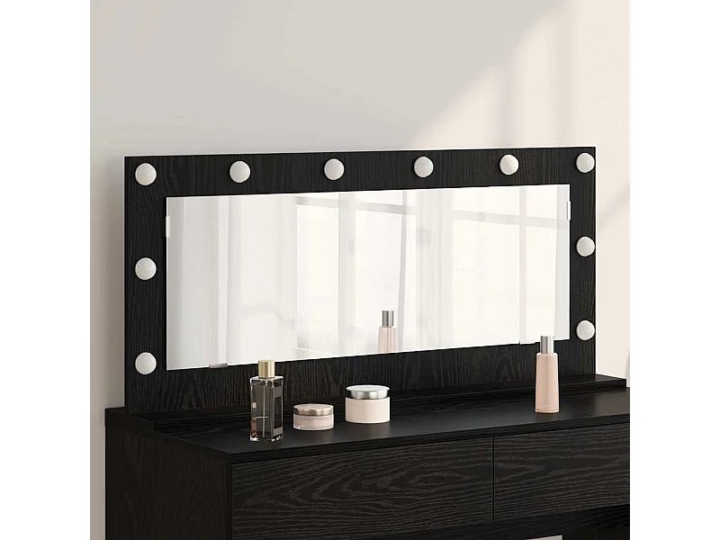 Miroir de vanité avec miroir Chêne noir 100 x 45 x 18 cm