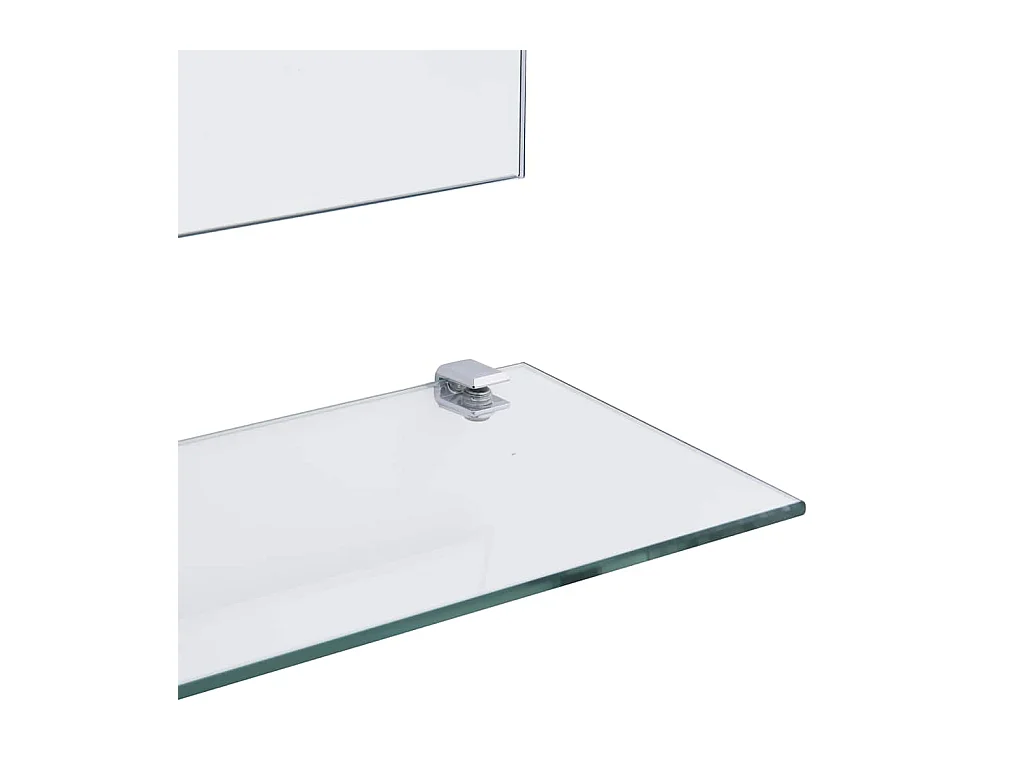 Wandspiegel met 5 planken Zilver 50 x 60 cm