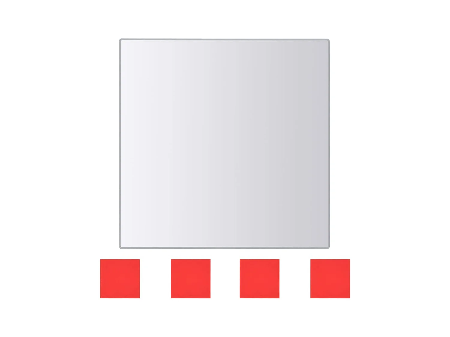 Spiegeltegels 48 stuks Vierkant Glas