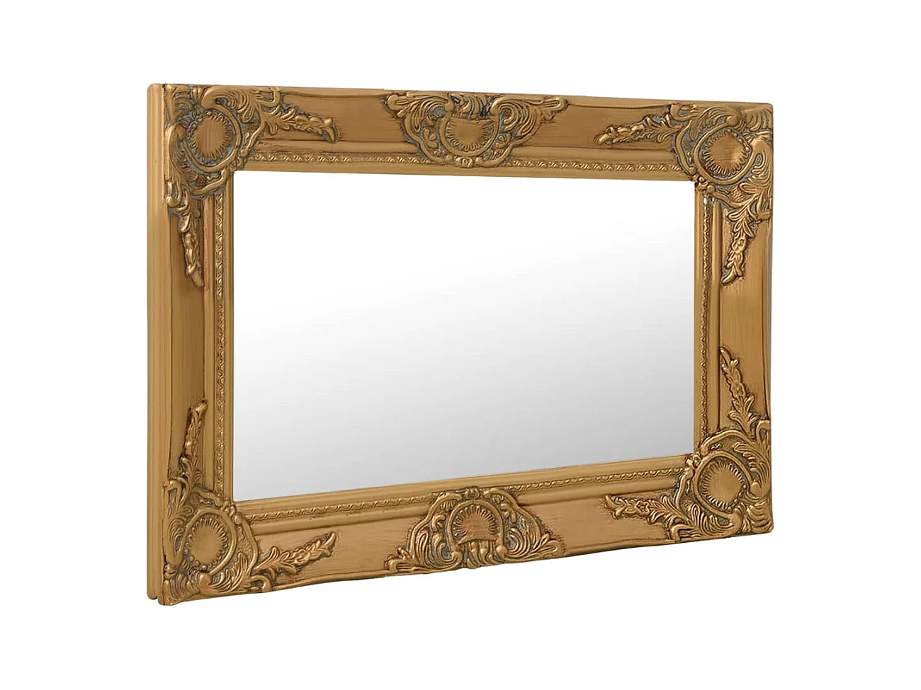 Specchio da parete in stile barocco 60x40 cm Oro
