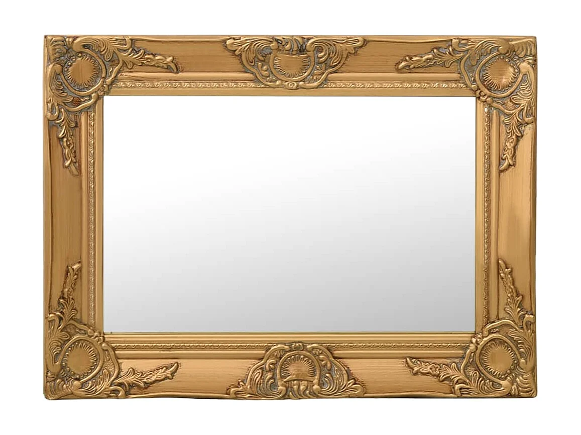 Specchio da parete in stile barocco 60x40 cm Oro