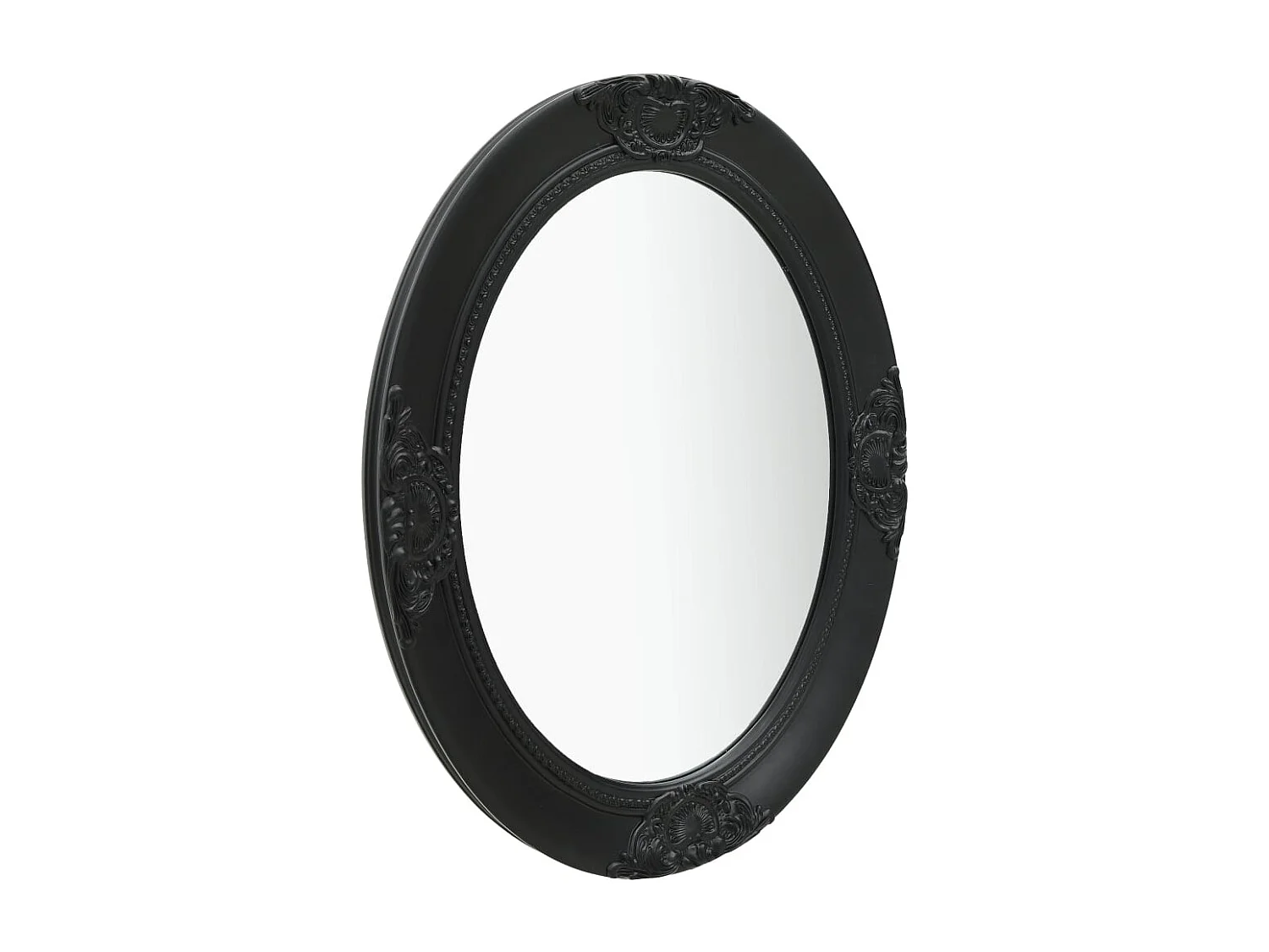 Espejo de pared estilo barroco 50x70 cm negro