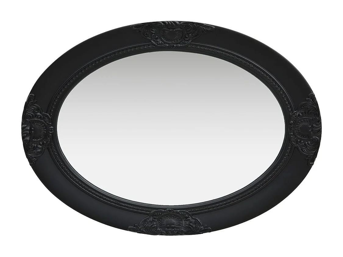 Espejo de pared estilo barroco 50x70 cm negro