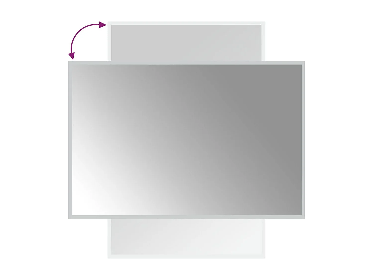 Miroir de salle de bain à LED 60x90 cm