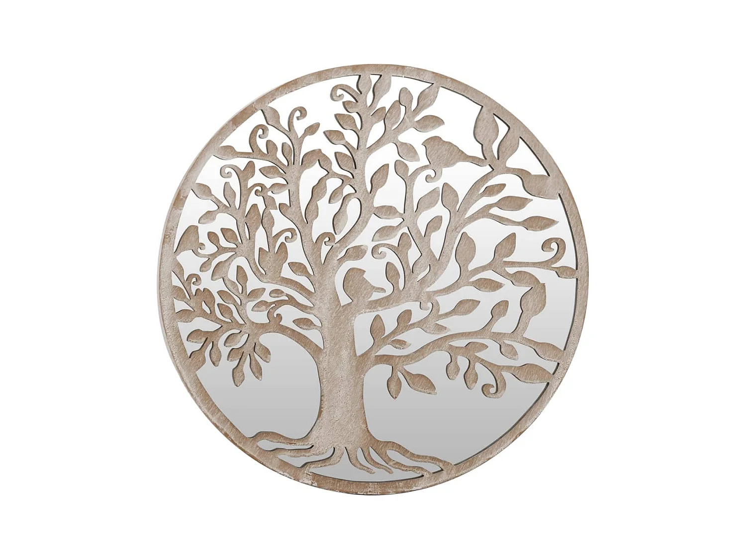 Gartenspiegel Sand 40x2,5cm Eisen Rund Außenbereich