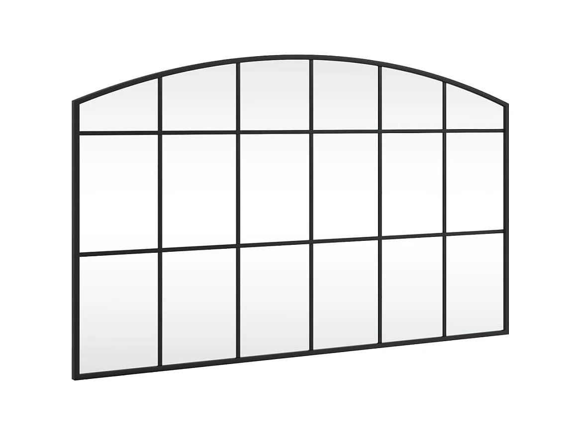 Zwarte wandspiegel 100x60 cm ijzeren boog