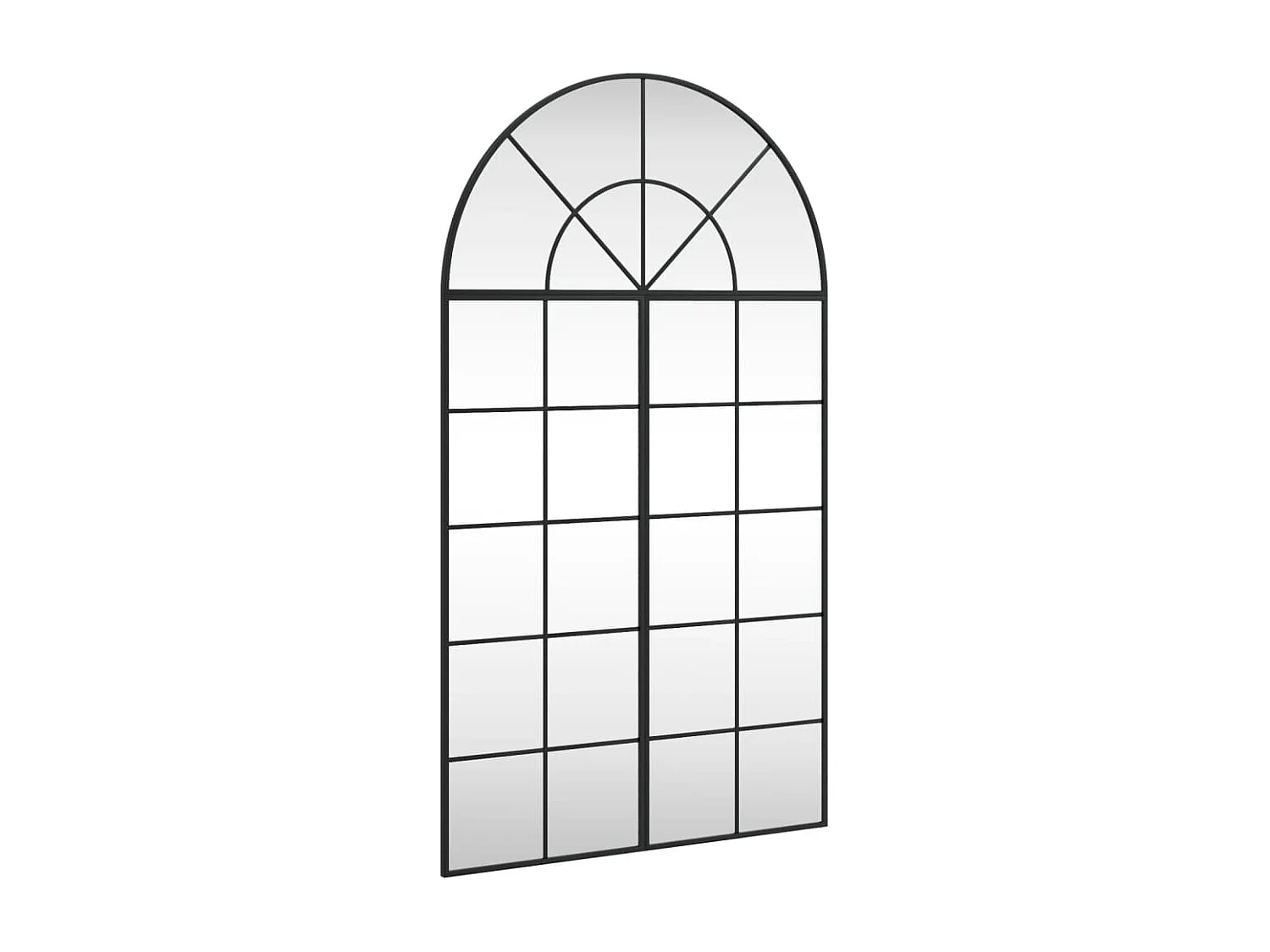 Espejo de pared negro 80x140 cm arco de hierro