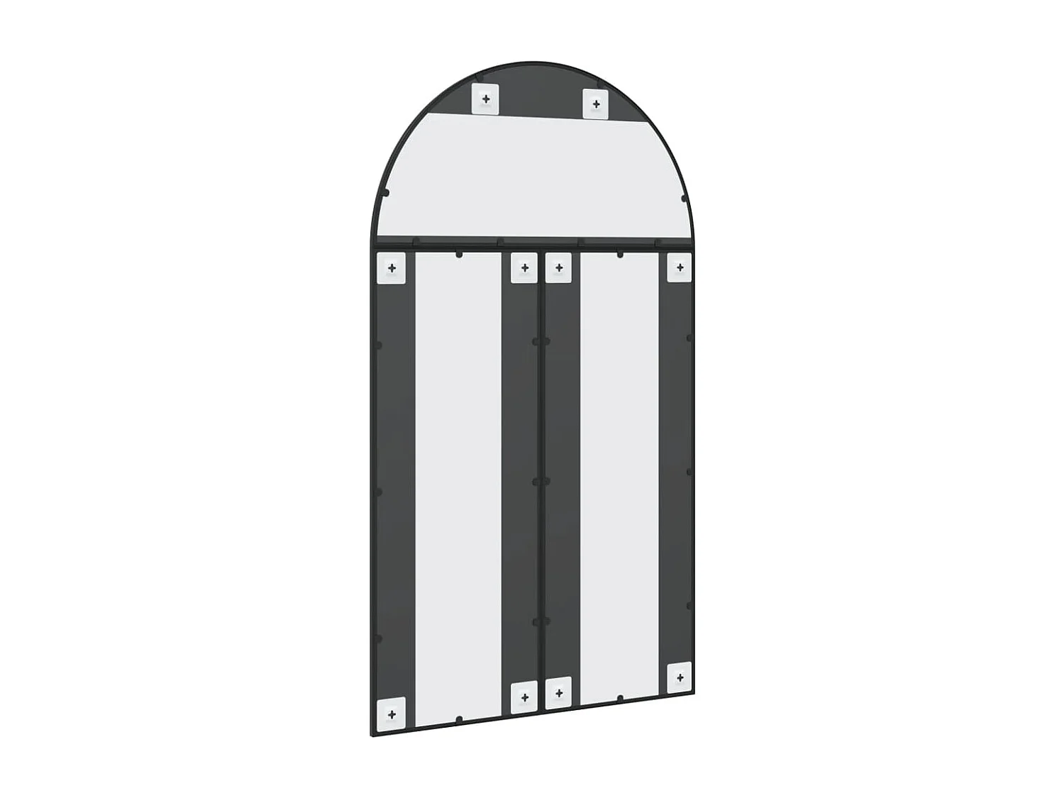 Espejo de pared negro 80x140 cm arco de hierro