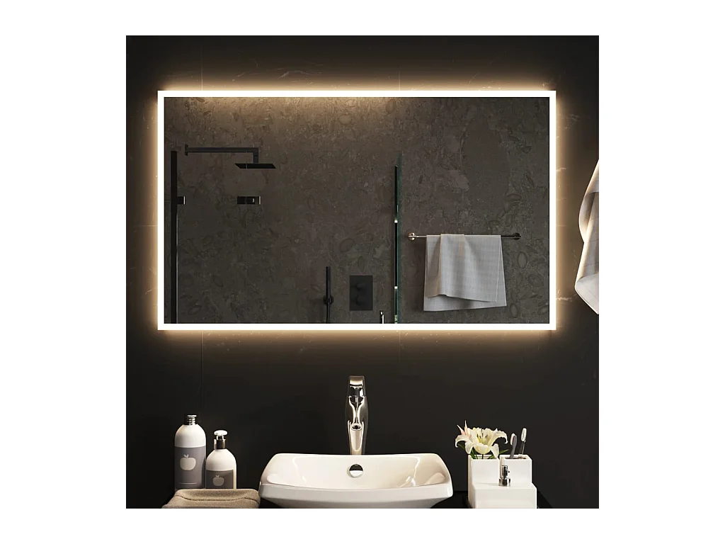 Miroir de salle de bain à LED 60x100 cm