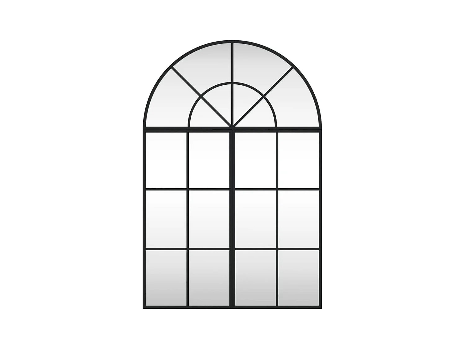 Specchio da parete nero 60x90 cm arco in ferro