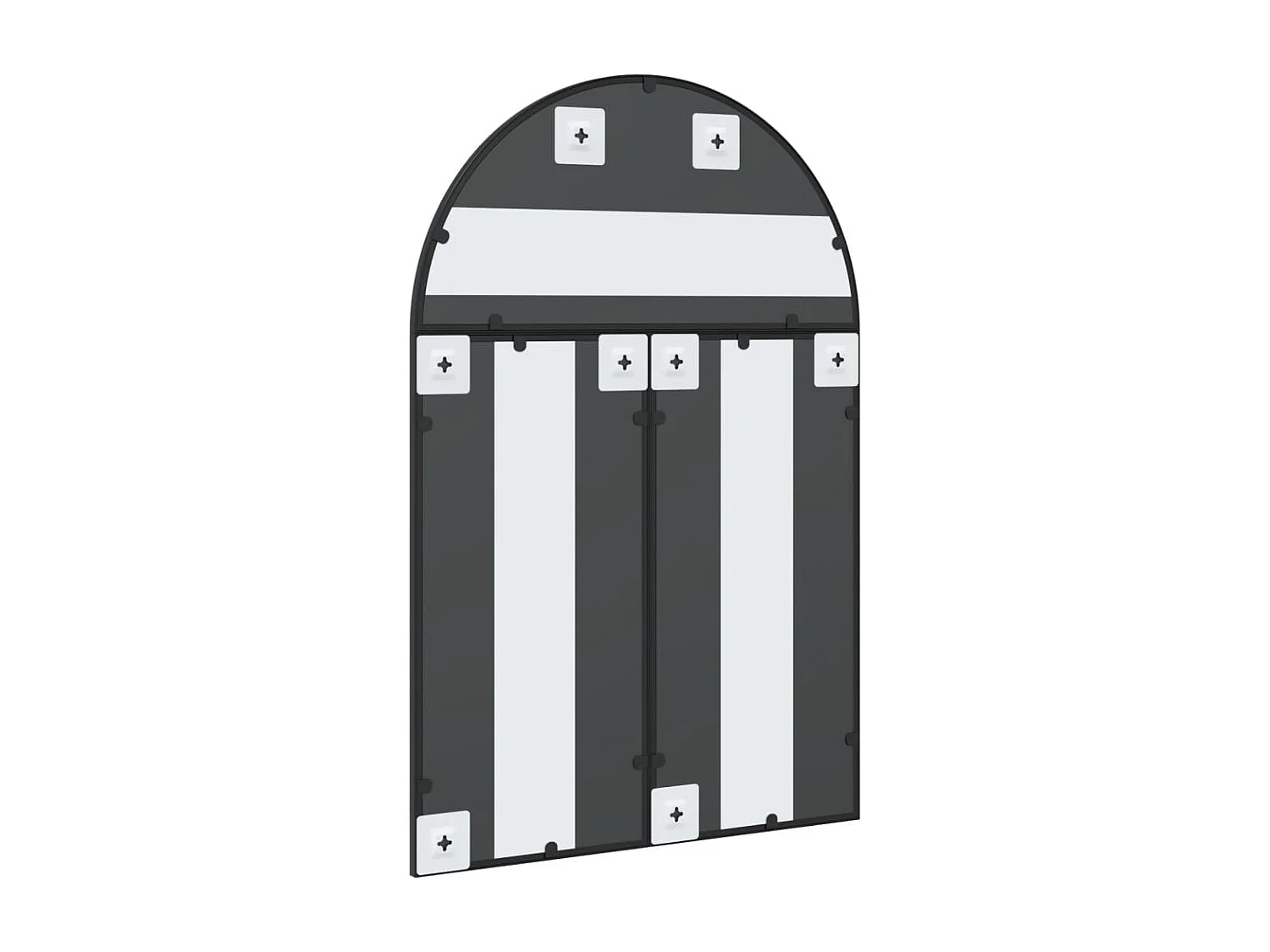 Espejo de pared negro 60x90 cm arco de hierro