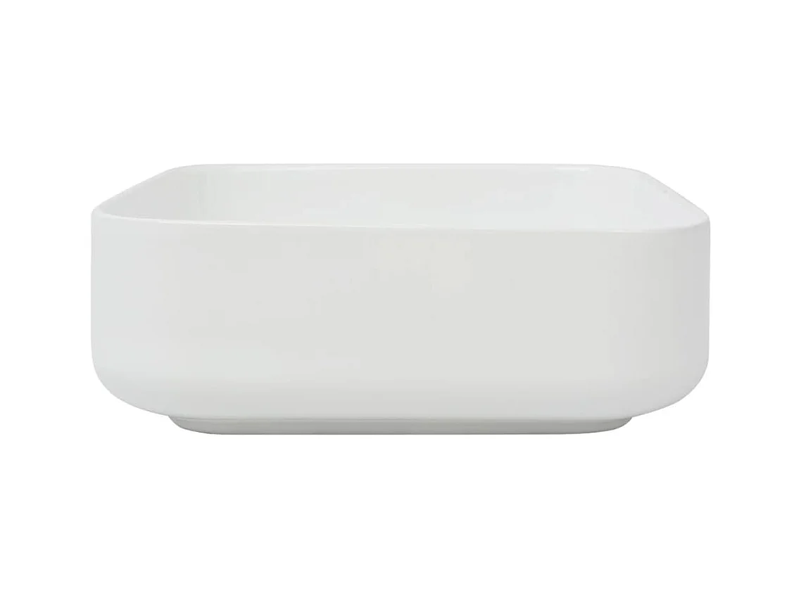 Witte keramische vierkante wastafel 39x39x13,5 cm