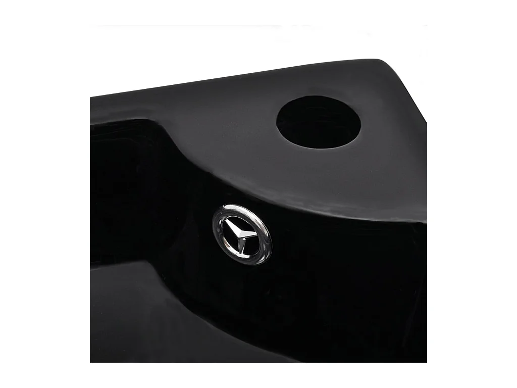 Lavabo con foro troppo pieno 45x32x12,5 cm Nero