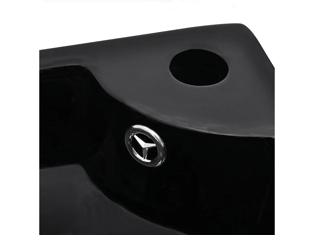 Lavabo con rebosadero 45x32x12,5 cm Negro