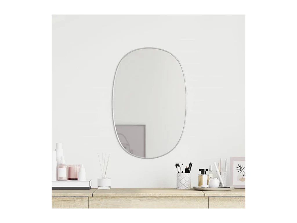 Silberner Wandspiegel 50x35 cm